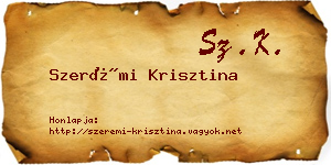 Szerémi Krisztina névjegykártya