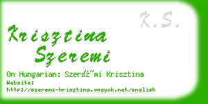 krisztina szeremi business card